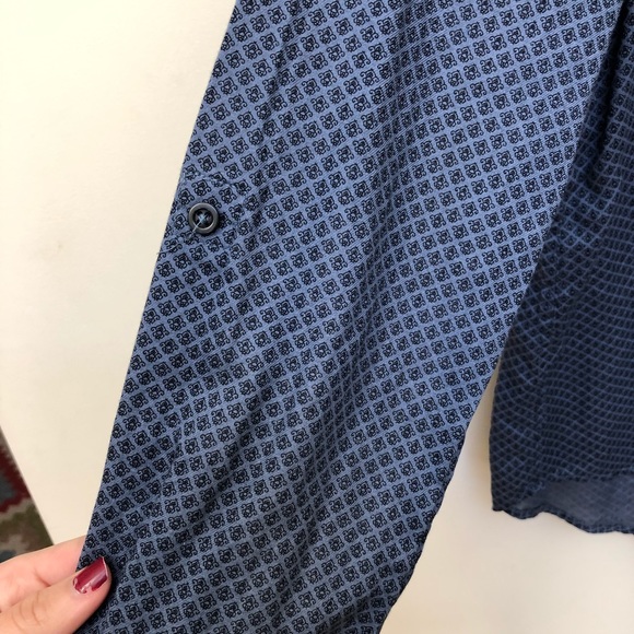 🌹Fleur Bleue | Patterned Button Down Top - Picture 3 of 4